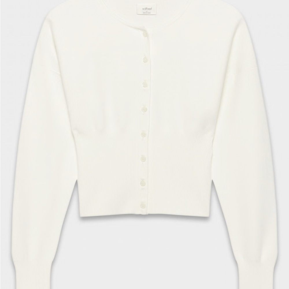 Aritzia Wilfred Golightly Cardigan in Light Birch